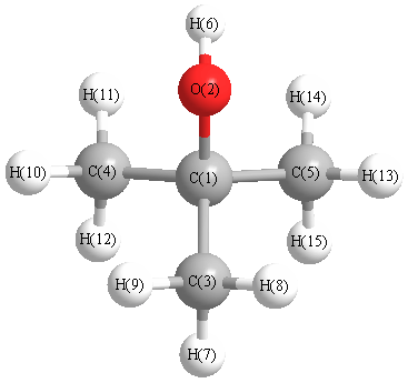 picture of Ethanol, 1,1-dimethyl- state 1 conformation 2
