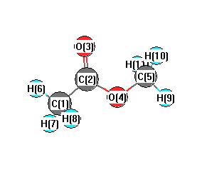 picture of methyl acetate state 1 conformation 1