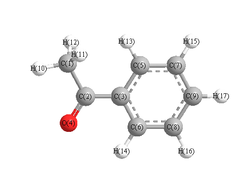 picture of acetophenone state 1 conformation 1