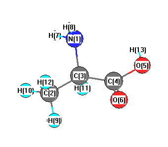 picture of Alanine state 1 conformation 1