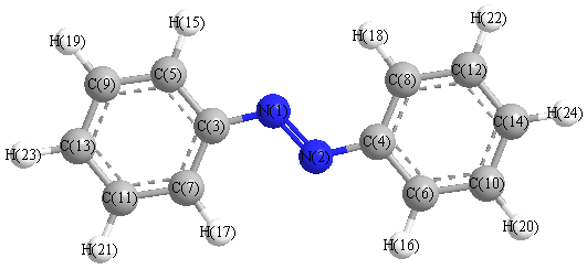 picture of azobenzene state 1 conformation 1