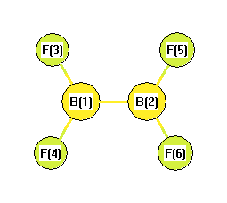 picture of Diboron tetrafluoride state 1 conformation 2