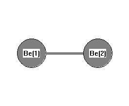 picture of Beryllium diatomic state 1 conformation 1