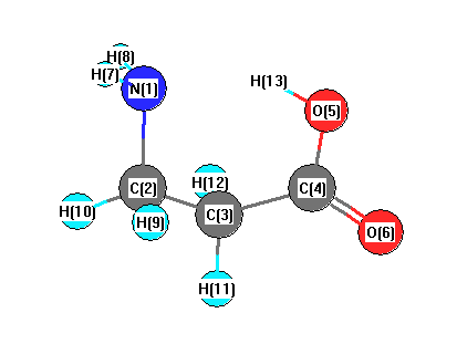 picture of β–alanine state 1 conformation 1