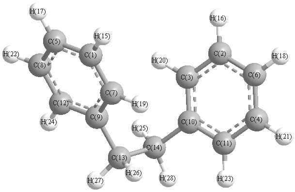 picture of Bibenzyl state 1 conformation 1