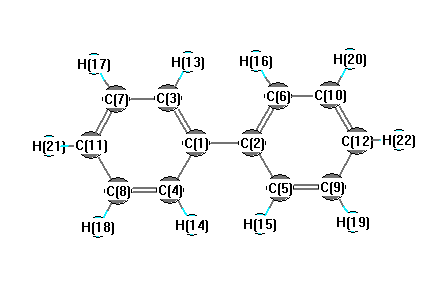 picture of biphenyl state 1 conformation 1