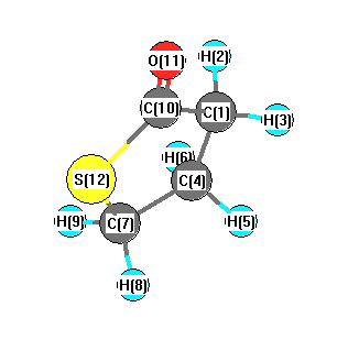 picture of Dihydro-2-(3H)-thiophenone state 1 conformation 1