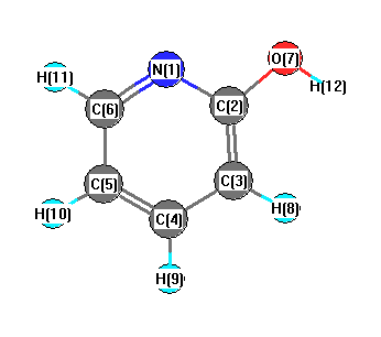 picture of 2-Pyridinol state 1 conformation 1