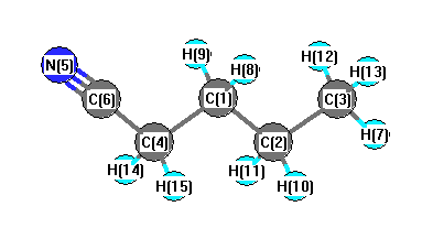 picture of Pentanenitrile state 1 conformation 1