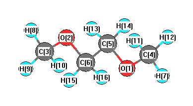 picture of Ethane, 1,2-dimethoxy- state 1 conformation 1
