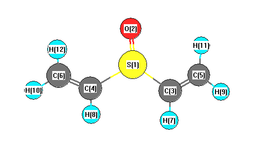 picture of Vinyl sulfoxide state 1 conformation 1