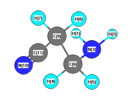 picture of 3-Aminopropionitrile state 1 conformation 1