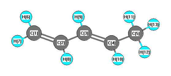 picture of 1,3-Pentadiene, (E)- state 1 conformation 1