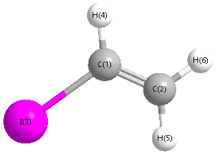 picture of Vinyl iodide state 1 conformation 1