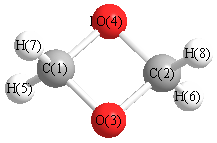 picture of 1,3-dioxetane state 1 conformation 1
