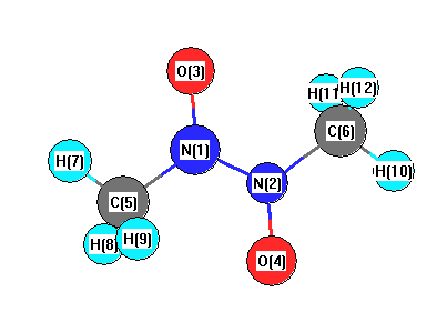 picture of (E)-Azodioxymethane state 1 conformation 1