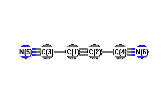 picture of 2-Butynedinitrile state 1 conformation 1