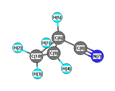 picture of Cyclopropanecarbonitrile state 1 conformation 1