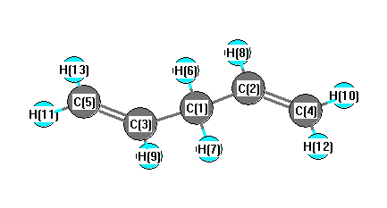 picture of 1,4-Pentadiene state 1 conformation 1