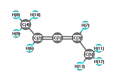 picture of 2,3-Pentadiene state 1 conformation 1