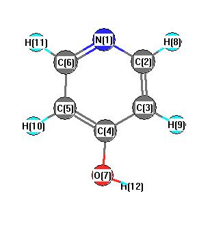 picture of 4-Pyridinol state 1 conformation 1