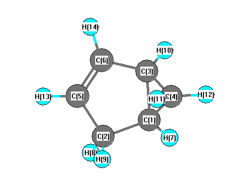 picture of Bicyclo[3.1.0]hex-2-ene state 1 conformation 1