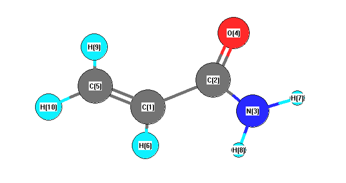 picture of Acrylamide state 1 conformation 1