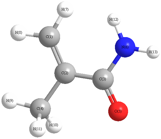 picture of Methacrylamide state 1 conformation 1