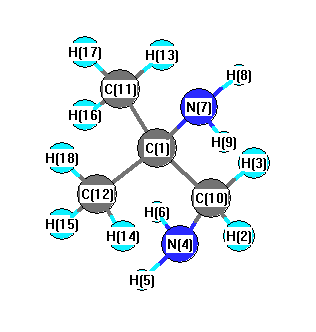 picture of 2-Methyl-1,2-propanediamine state 1 conformation 1