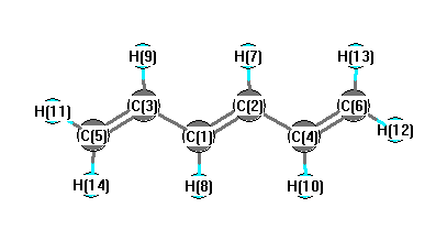 picture of (E)-hexa-1,3,5-triene state 1 conformation 1