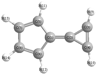 picture of Calicene state 1 conformation 1