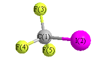 picture of trifluoroiodomethane state 1 conformation 1