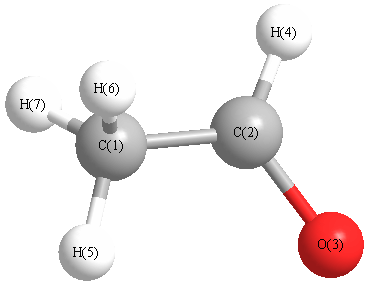 picture of acetaldehyde cation
