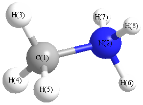 picture of methyl ammonium radical state 1 conformation 1