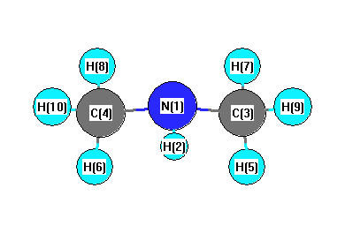 picture of Dimethylamine state 1 conformation 1