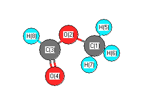 picture of methyl formate state 1 conformation 1
