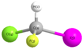 picture of fluorochloroiodomethane state 1 conformation 1