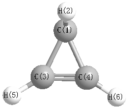 picture of cyclopropenyl radical state 1 conformation 2