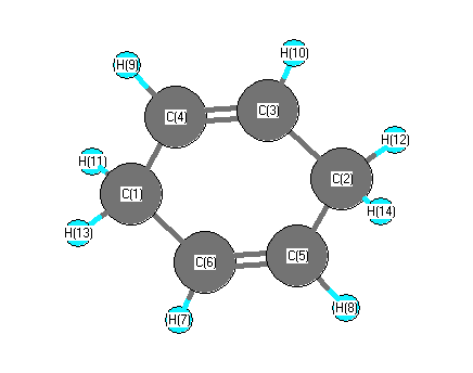 picture of 1,4-Cyclohexadiene state 1 conformation 1