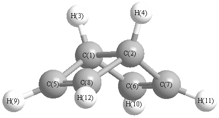 picture of Dewar Benzene state 1 conformation 1