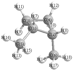 picture of cis-1,2-dimethylcyclobutane