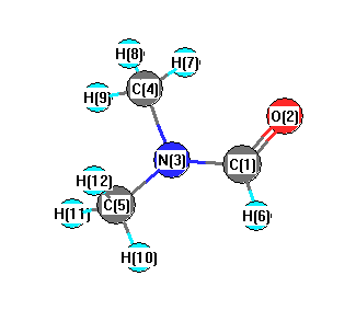 picture of dimethylformamide state 1 conformation 1
