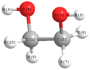 picture of 1,2-Ethanediol state 1 conformation 1