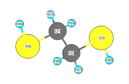 picture of 1,2-Ethanedithiol state 1 conformation 1