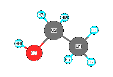 picture of Ethanol state 1 conformation 1