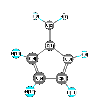 picture of Fulvene state 1 conformation 1