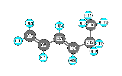 picture of 1,3-Hexadiene, (E)- state 1 conformation 1