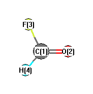 picture of formyl fluoride state 1 conformation 1