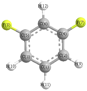 picture of metadifluorobenzene