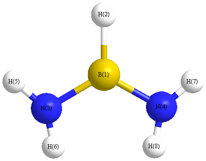 picture of diaminoborane state 1 conformation 1